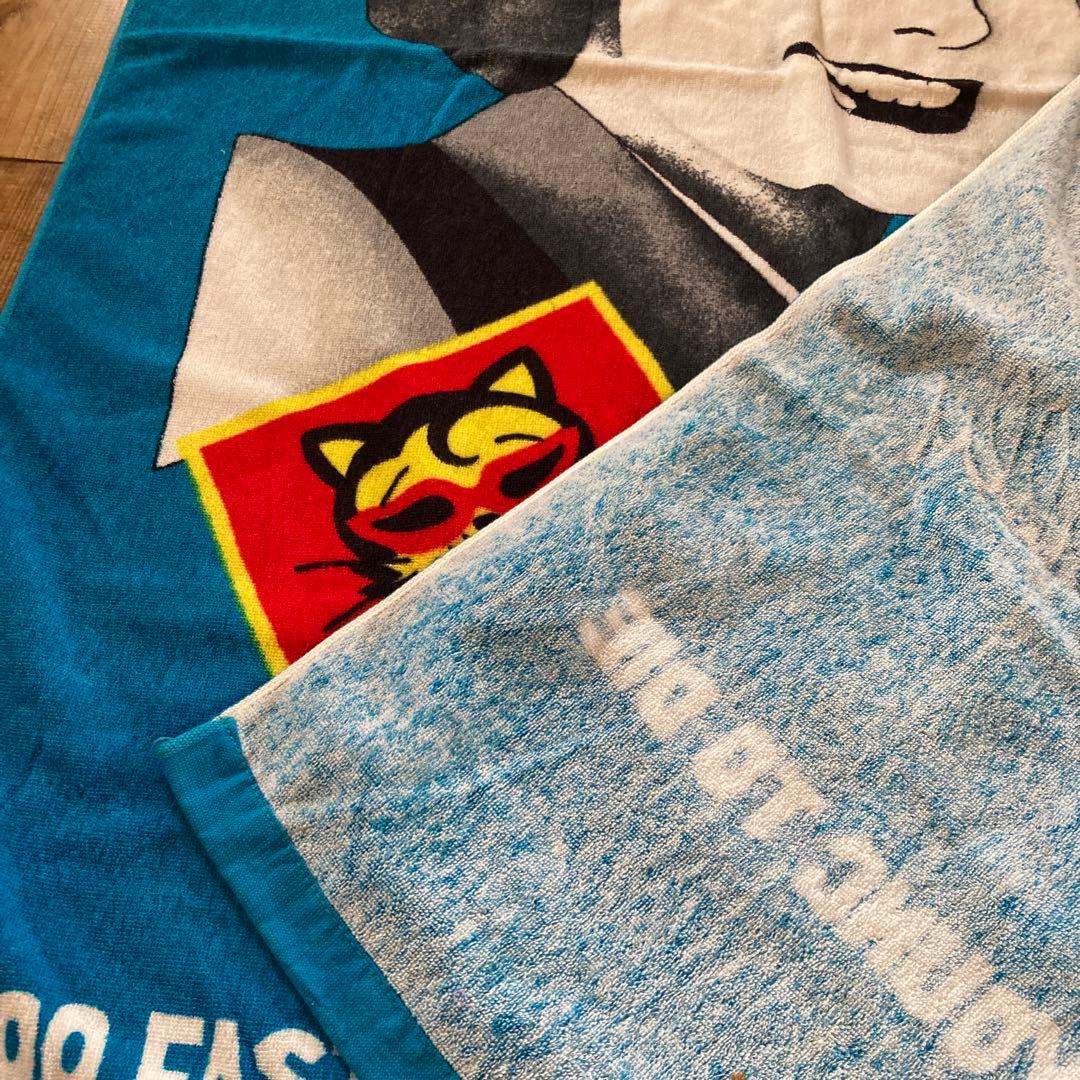 クリームソーダビーチタオルブラックキャッツ80年代