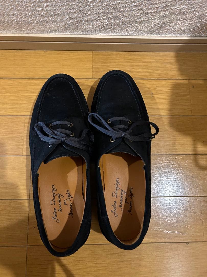 JALAN SRIWIJAYA デッキシューズ　黒スエード