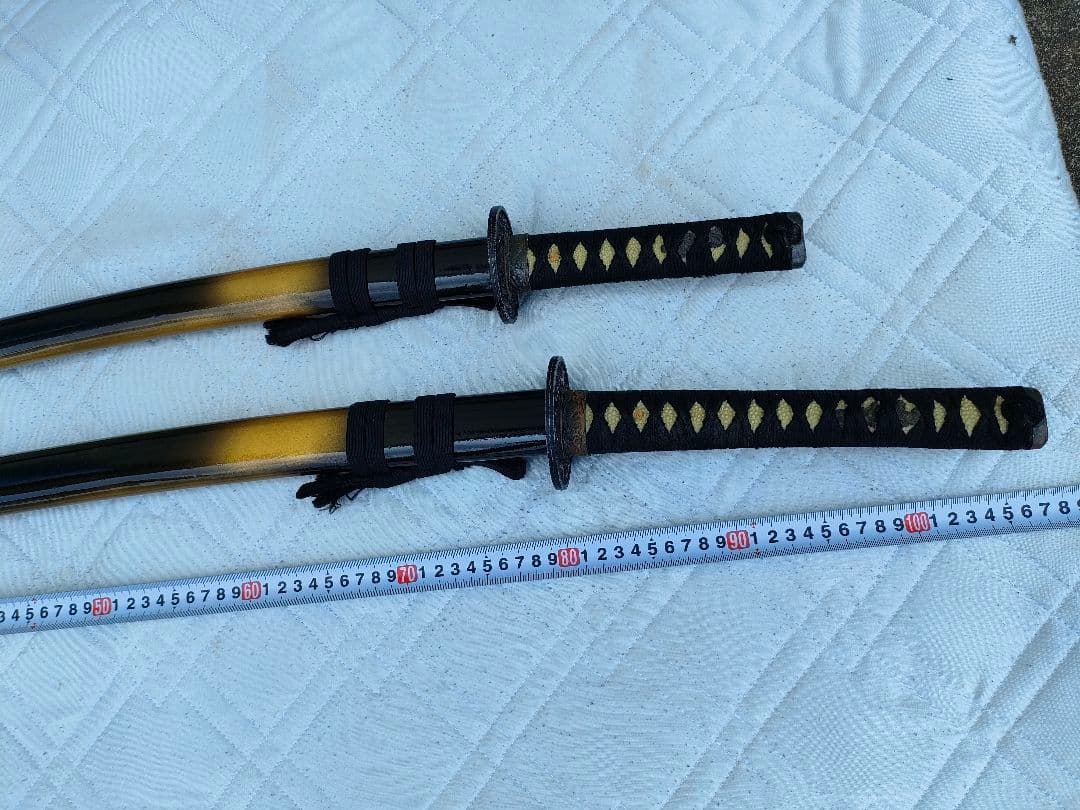 G*W様 模造刀 2本セット　龍　黒鞘 金 コスプレ　日本刀レプリカ