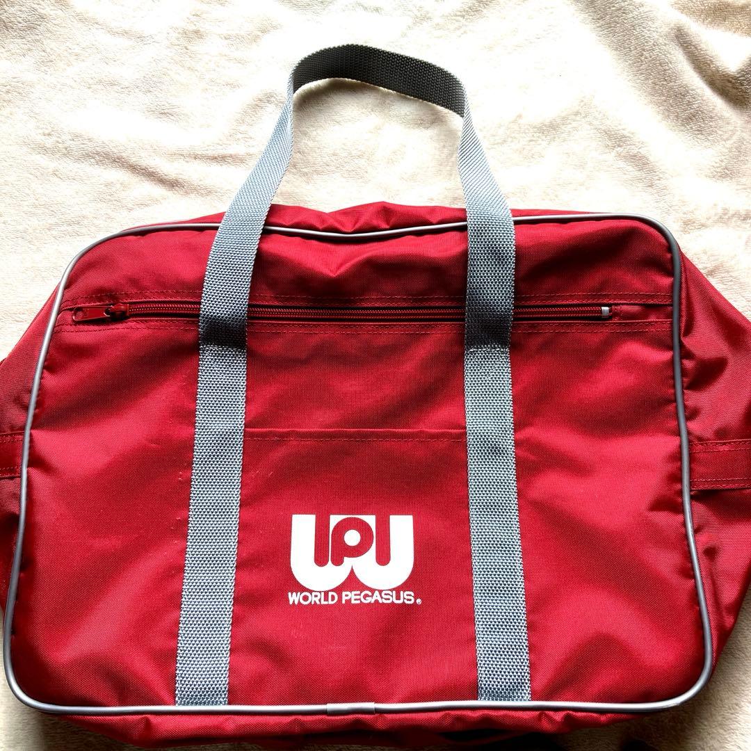 ヒロ様専用 ワッペ スクバ 赤 ワールドペガサス スクールバッグ 旧型