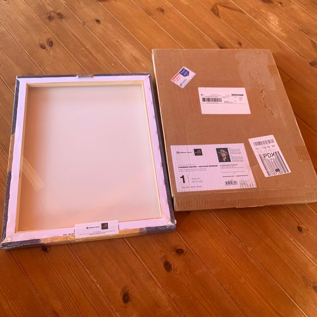 新品・アート　ゴッホピカチュウ　キャンバス　ポケモンゴッホ展