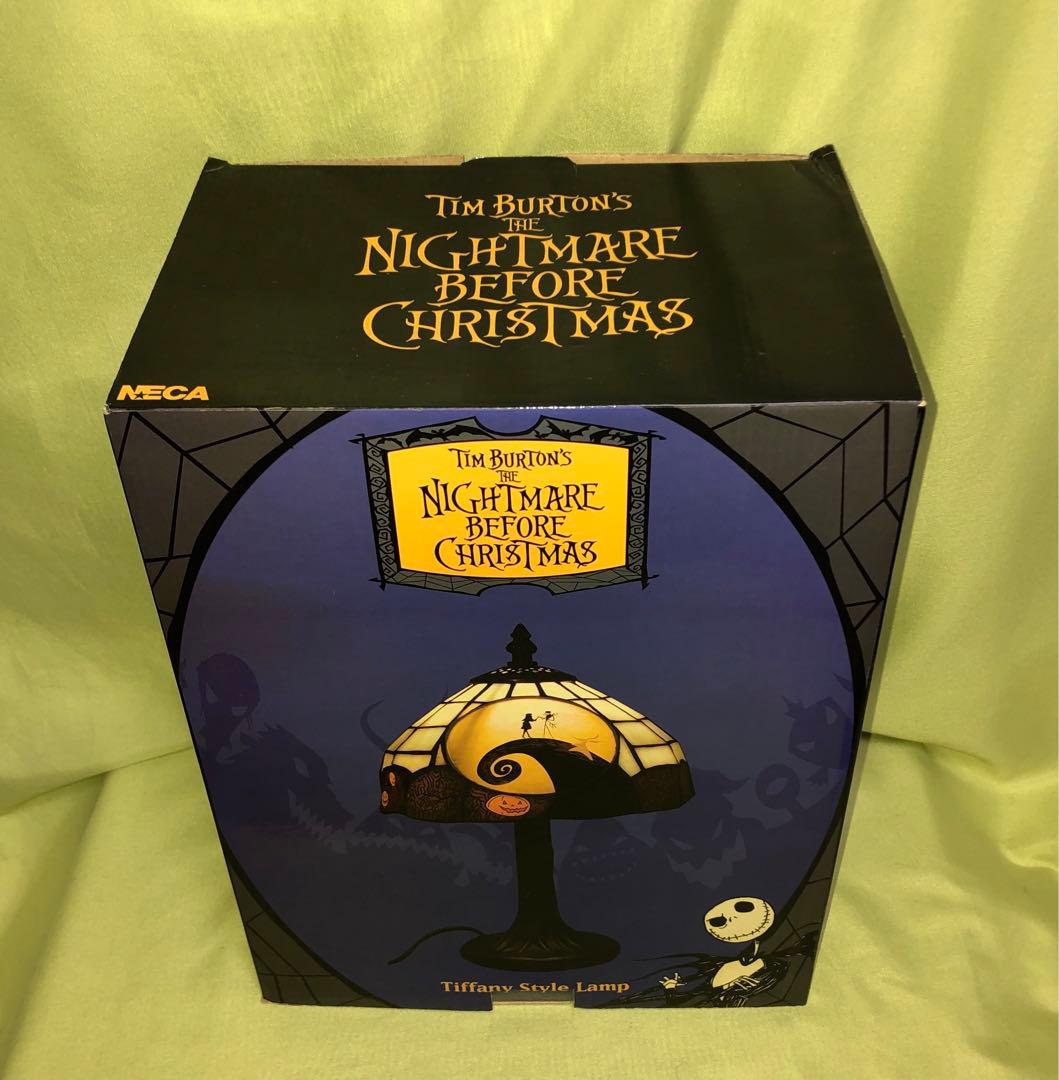 新品未開封！ナイトメア・ビフォア・クリスマス アール・ガレ風ランプNECA