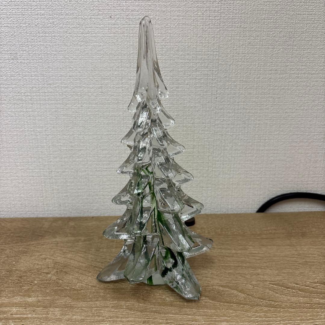 ガラス製 クリスマスツリー ヴィンテージ クリスタル