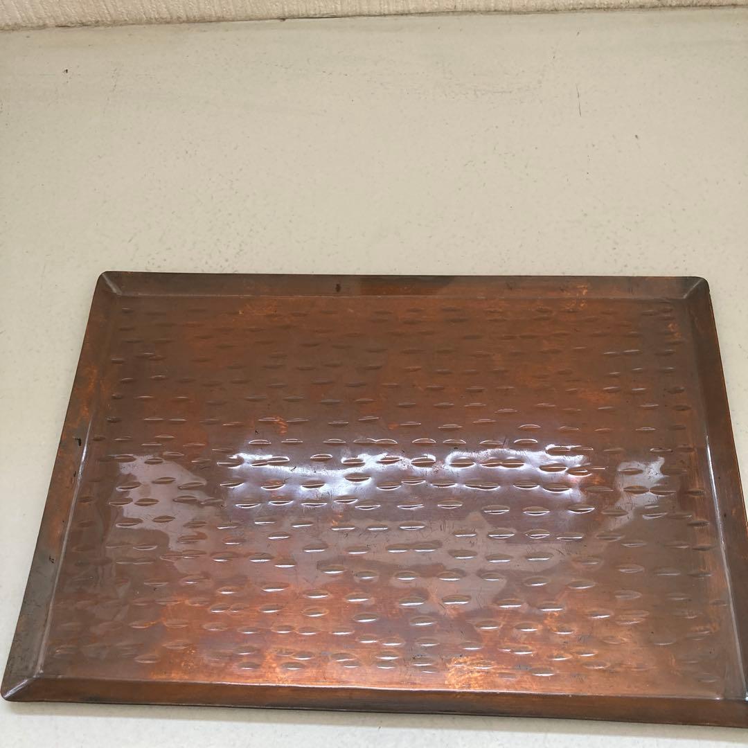 煎茶道具 銅製 打ち出し 急須盆