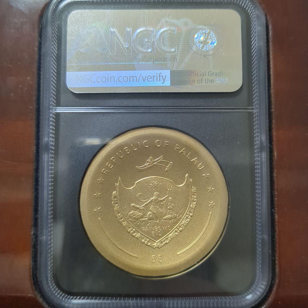 NGC MS70】2021 パラオ $5 インカ太陽神 金色記念貨 - メルカリ