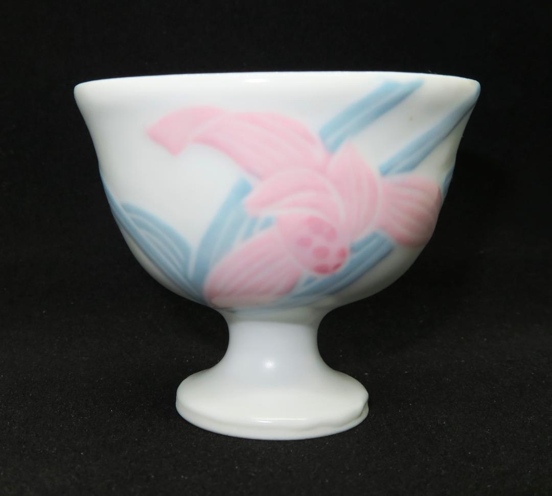 ぐい吞み（酒杯・お猪口）作家物 室町勝廣作 葆光彩盛磁 栃木