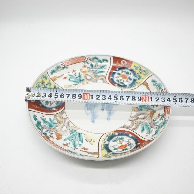 古伊万里　錦手　麒麟の図　八寸皿