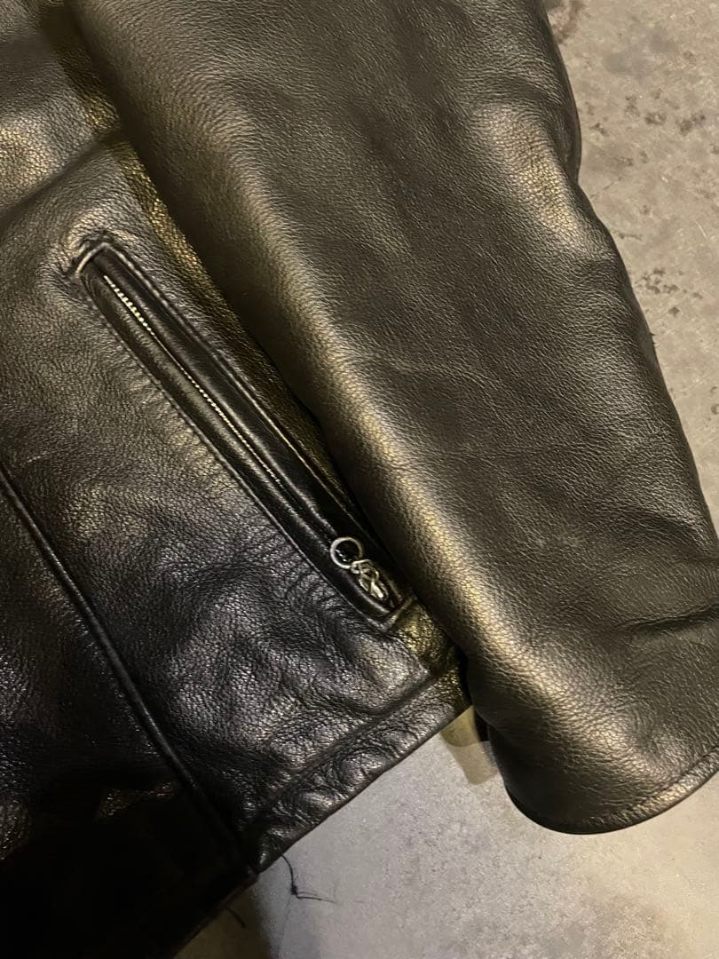 SCHOTT ショット シングルライダース ブラック40 ビンテージ 逆ハの字