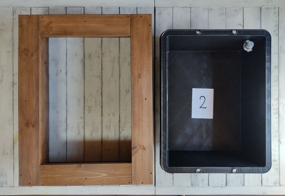 睡蓮鉢木枠カバー 50cmタイプ Amazon.co.jp: ① ビオトープ用 トロ舟