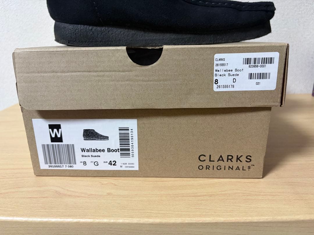 Clarks クラークス　ワラビーブーツ　黒　26.5