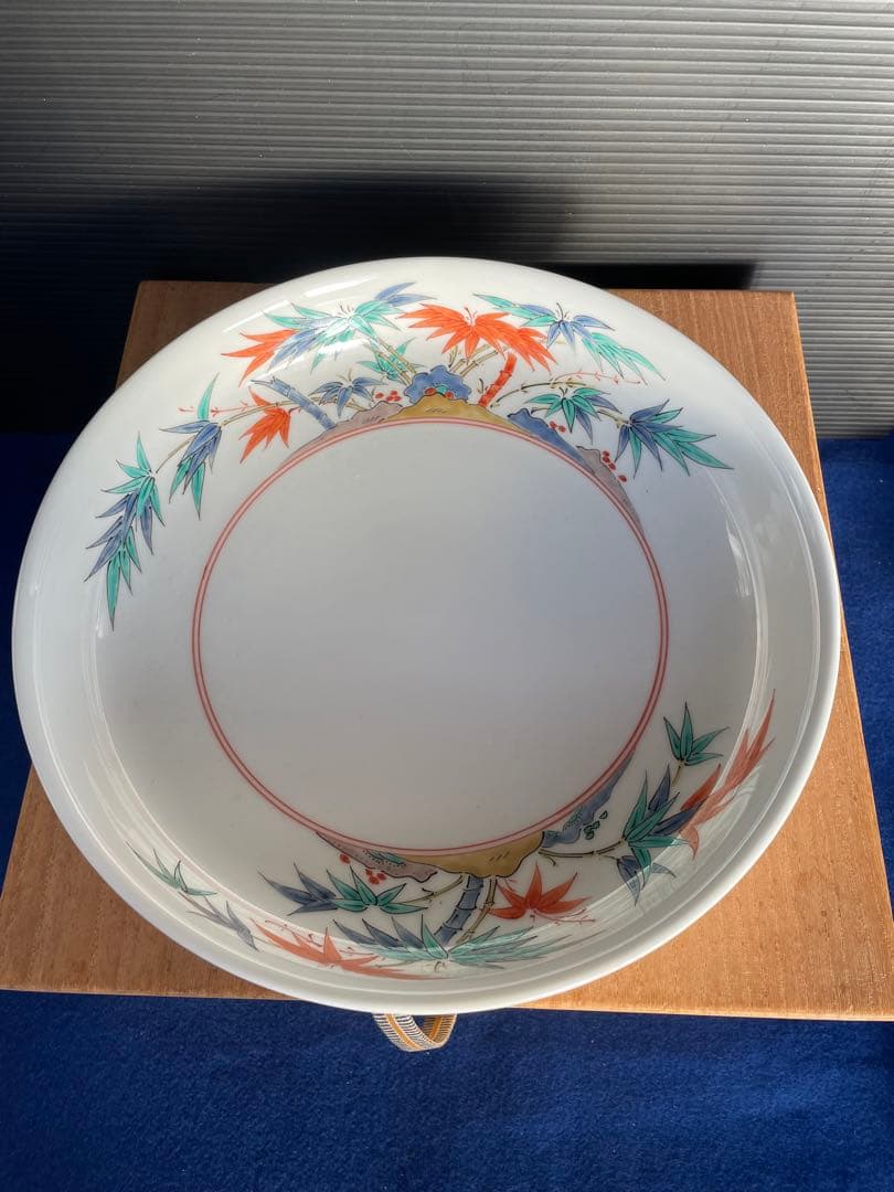 十四代柿右衛門　笹文額皿