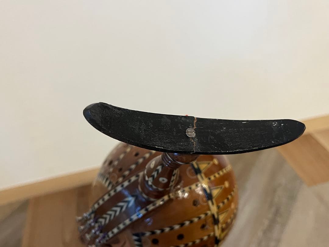 ギジェク ウイグル 寄木細工 民族楽器 木製4弦楽器 弓 ハードケース