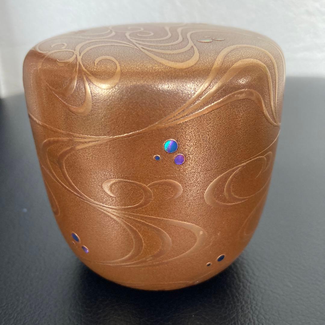 茶道具棗尋牛斎流水蒔絵大棗工芸品