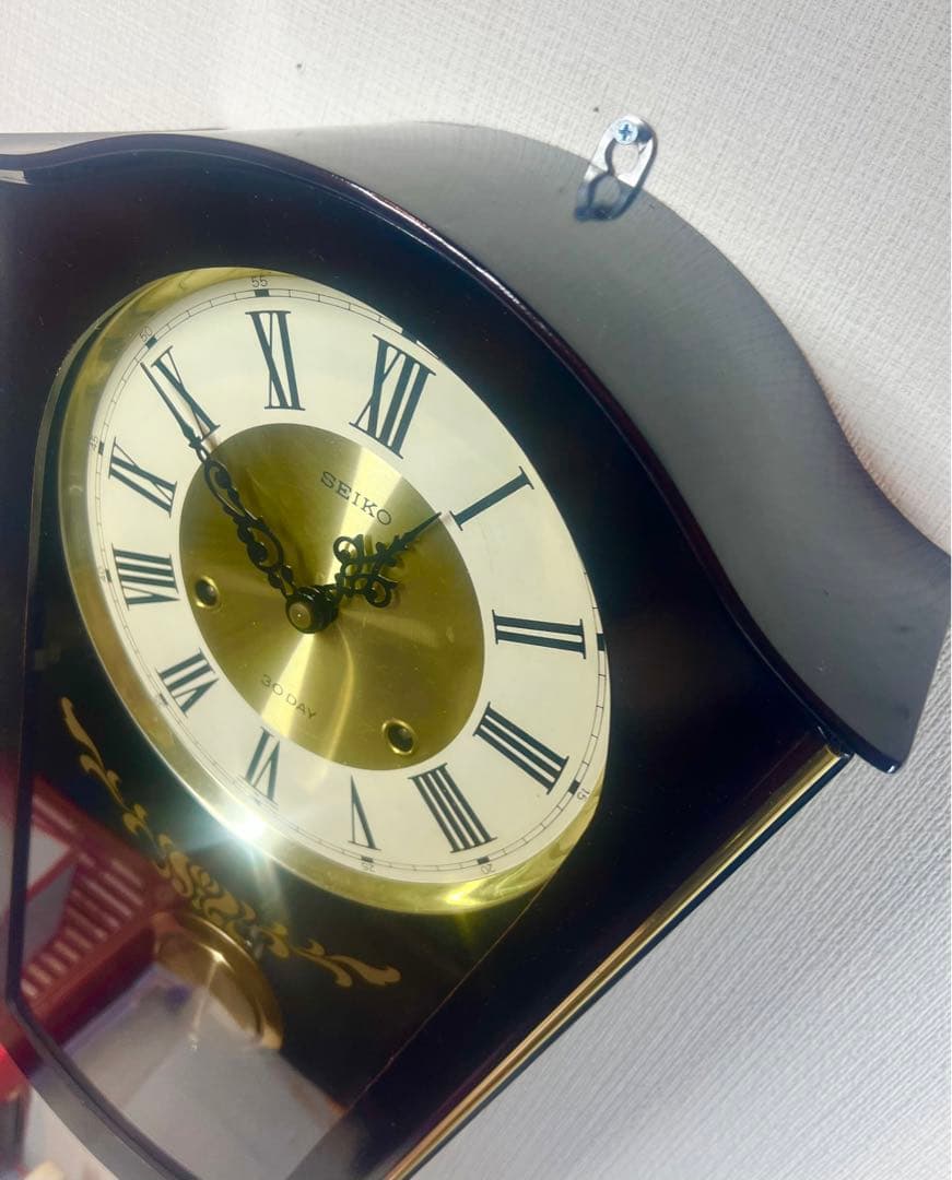 SEIKO精工30DAY 振り子時計ゼンマイ掛け時計柱時計ボンボン時計昭和レトロ