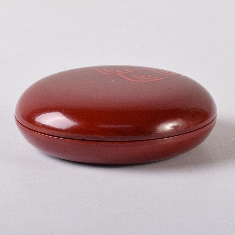 茶道具　讃岐漆器　宗家　後藤盆　後藤昌基作　香合　共布共箱　V　7762