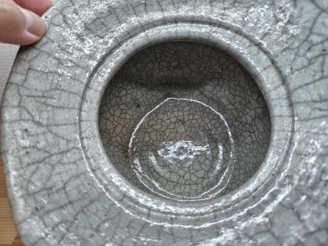 送料込【逢絢亭】茶道具 水指 大樋焼 白釉 裏千家書付 大樋年雄 共