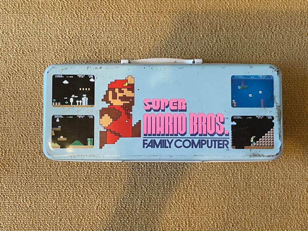 スーパーマリオ　缶バッグ　レトロ