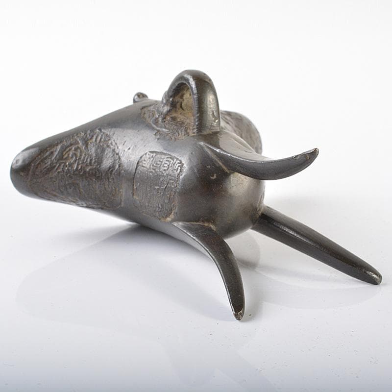 中国　古銅青銅　爵形　香炉　時代箱　M　R6261