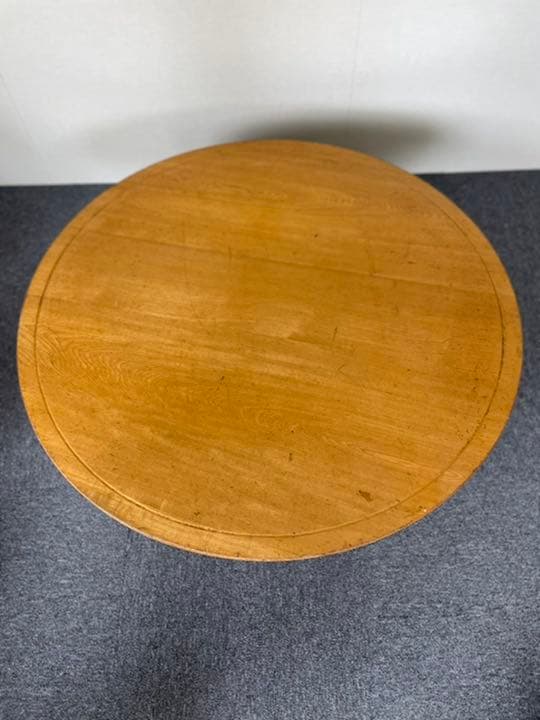 昭和の食卓 天然木 ちゃぶ台 丸テーブル 円卓 継ぎ目無し 直径 102.5㎝