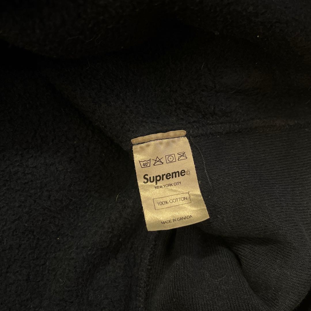 Supreme box logo hoodie navy M パーカー