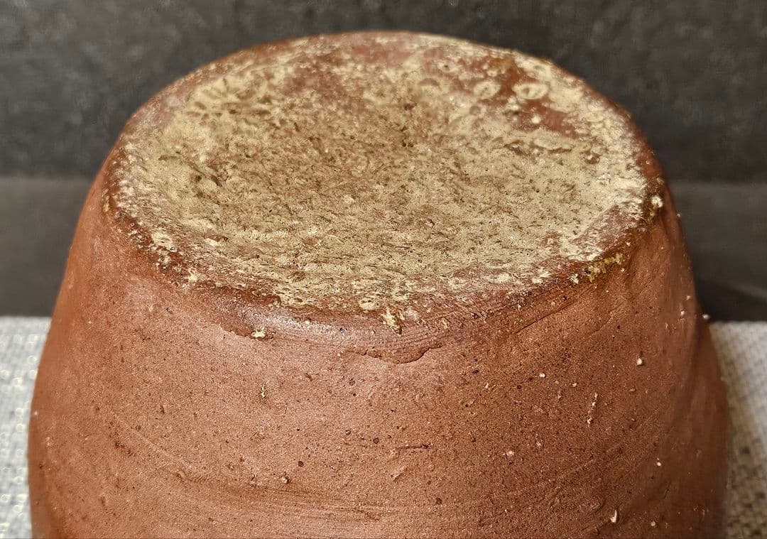 【時代古作品❗】明治時代頃　古備前　波状文様　片口壺　花入れ　花生け　茶道具