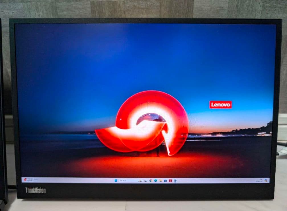 美品 ThinkVision M14d 2.2k USB-C モバイルモニター