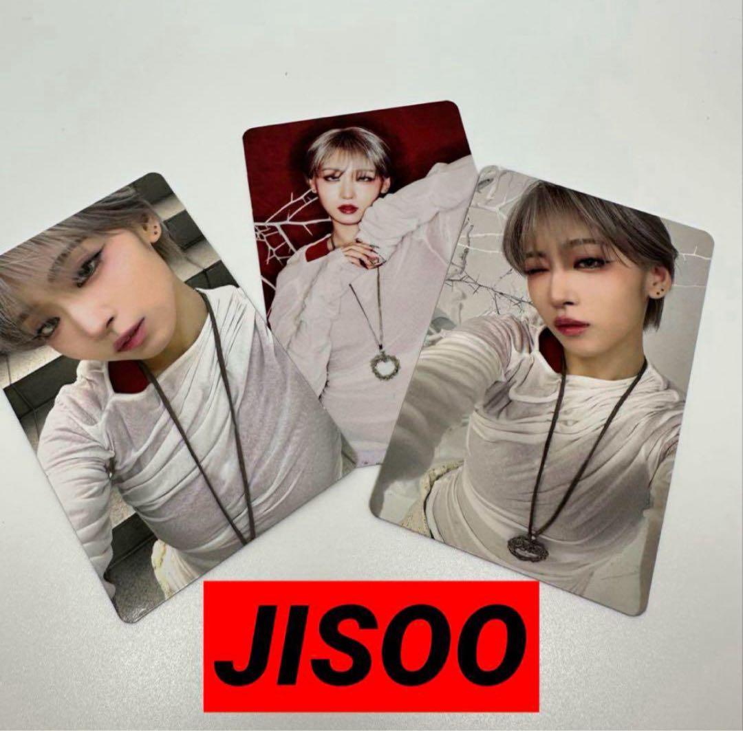 正規品HANA✳︎ROSEトレカ3枚ABCコンプセットJISOOジス匿名スリーブ入