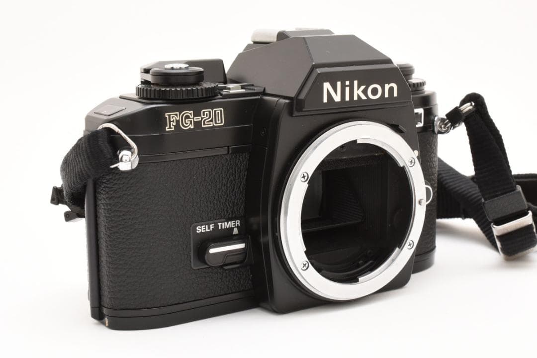 美品 ニコン FG-20 ブラック フィルムカメラ モルト新品交換済 M554