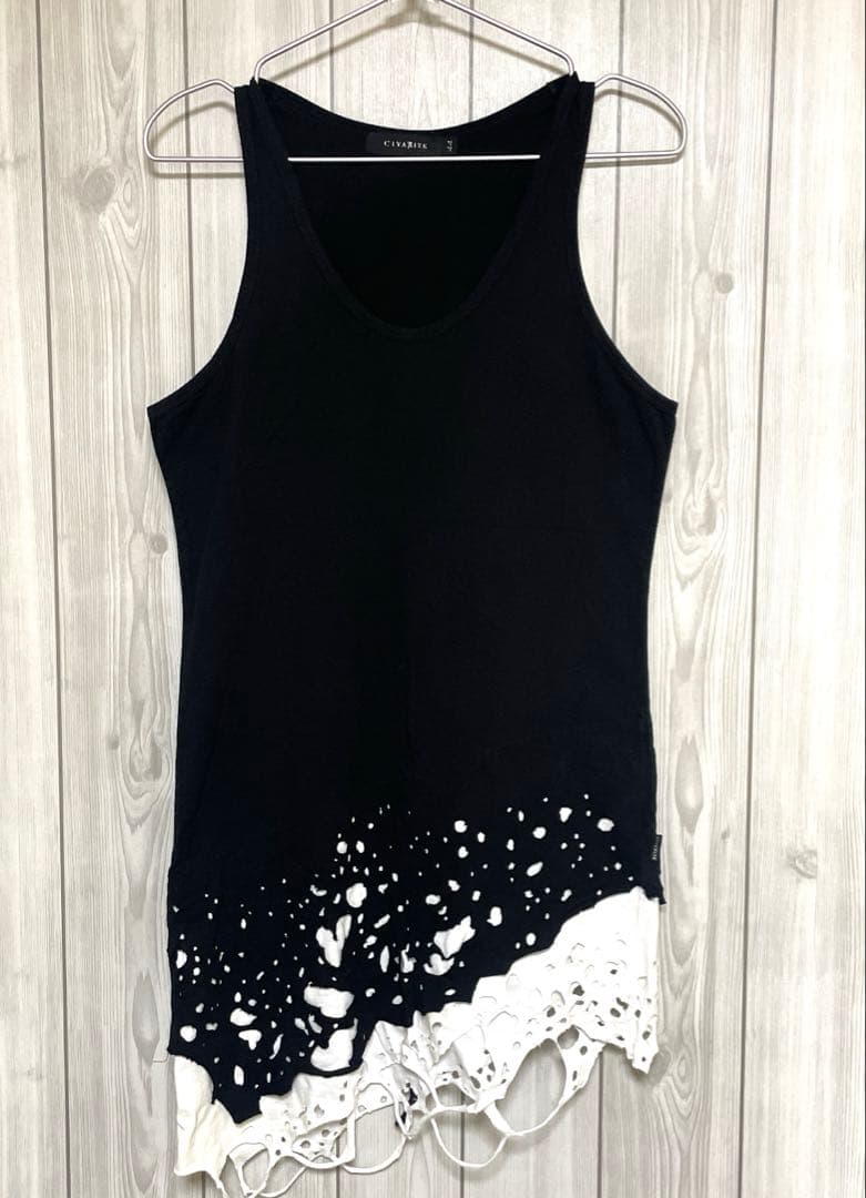 00s CIVARIZE アシンメトリー タンクトップ ダメージレイヤード - メルカリ