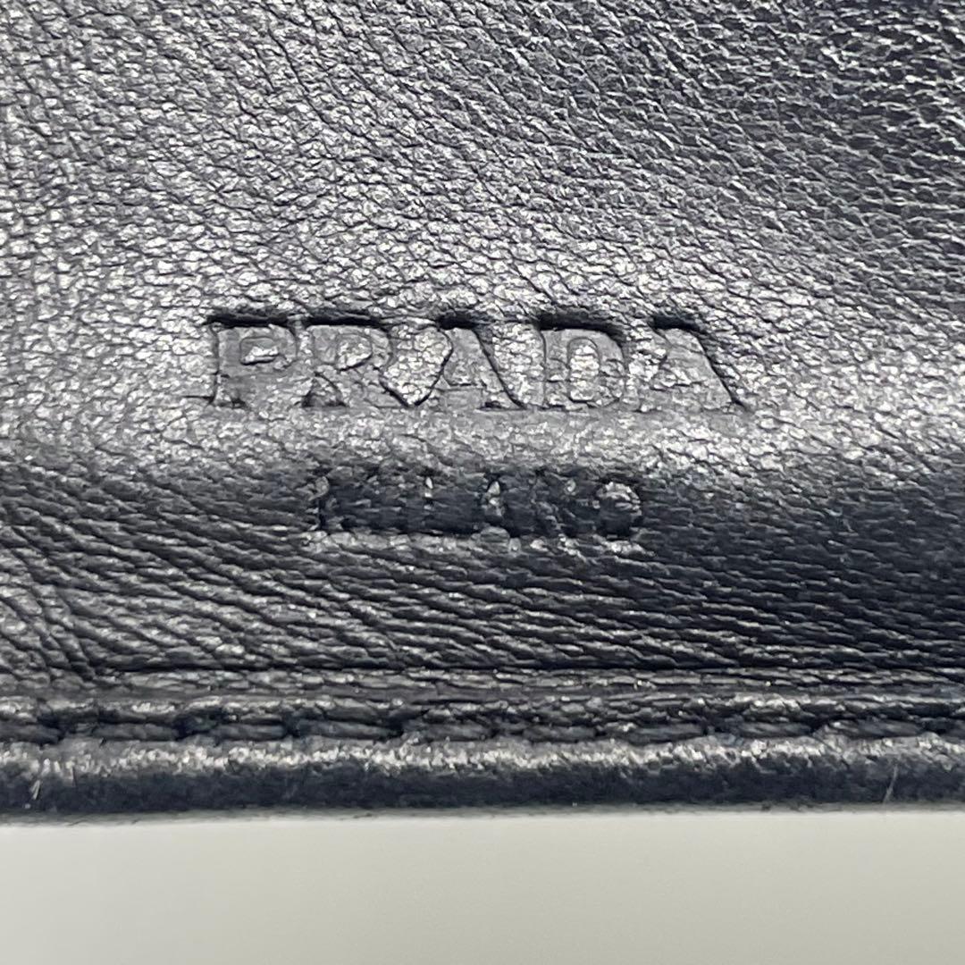 【美品】 PRADA プラダ レザー 折り財布 w5