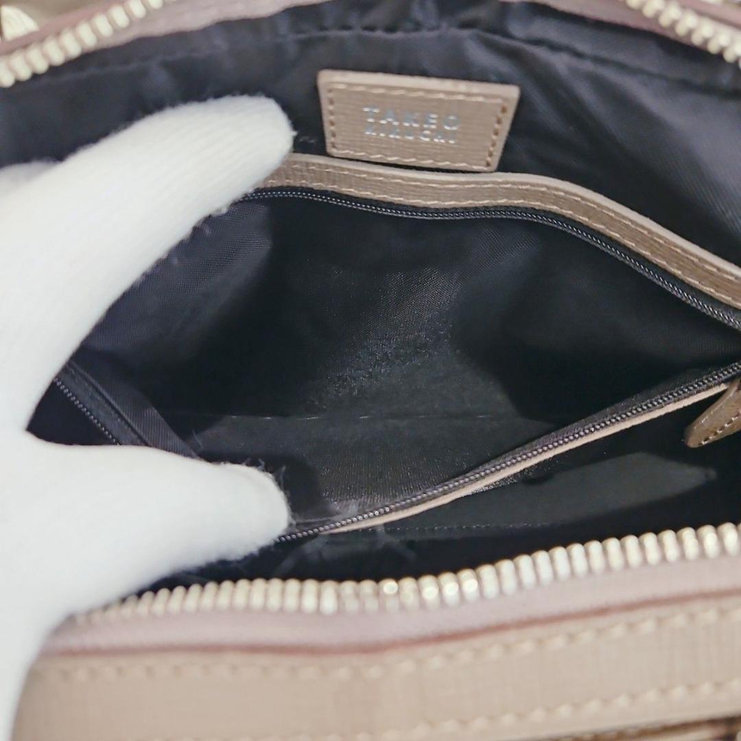 新品 タケオキクチ ビジネスバッグ ブリーフケース レザー A4 ベージュ