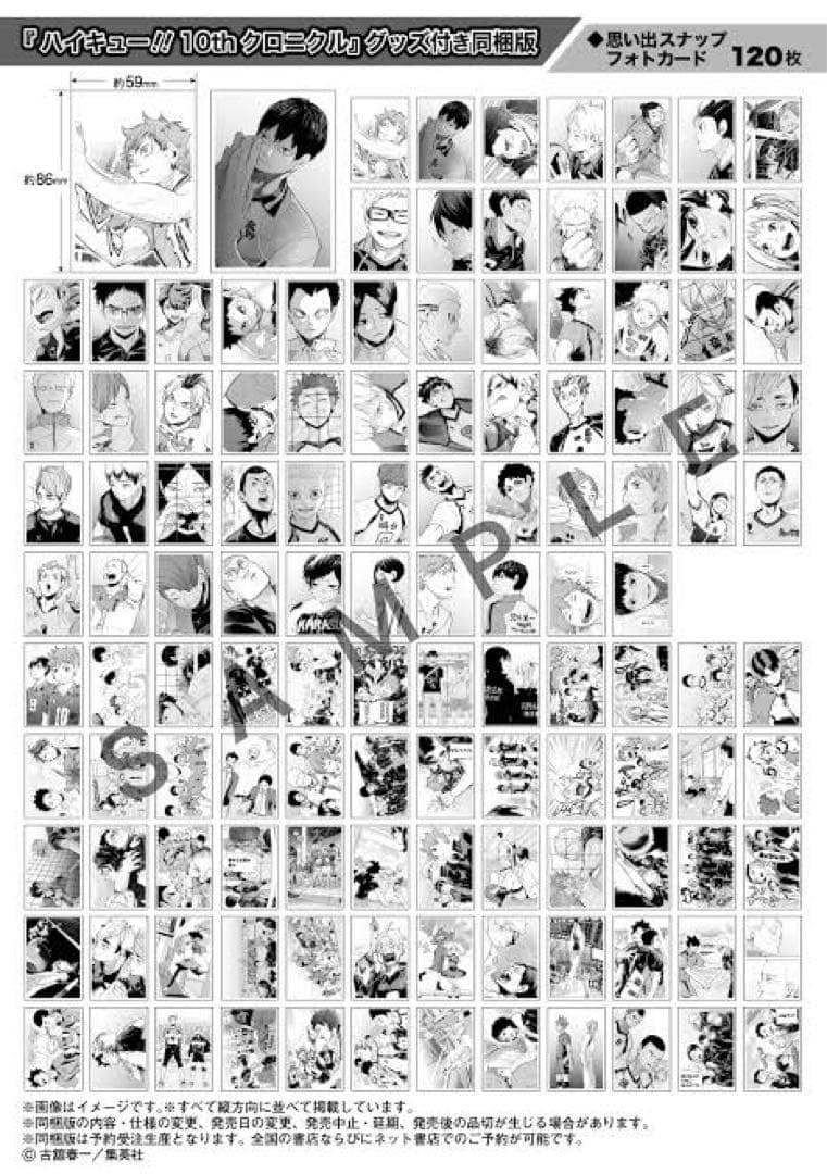 ハイキュー!! 10thクロニクル グッズ付き同梱版フォトカード全種