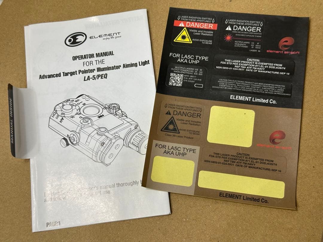 突然終了の可能性大】Element Airsoft PEQ-15 FDE - メルカリ