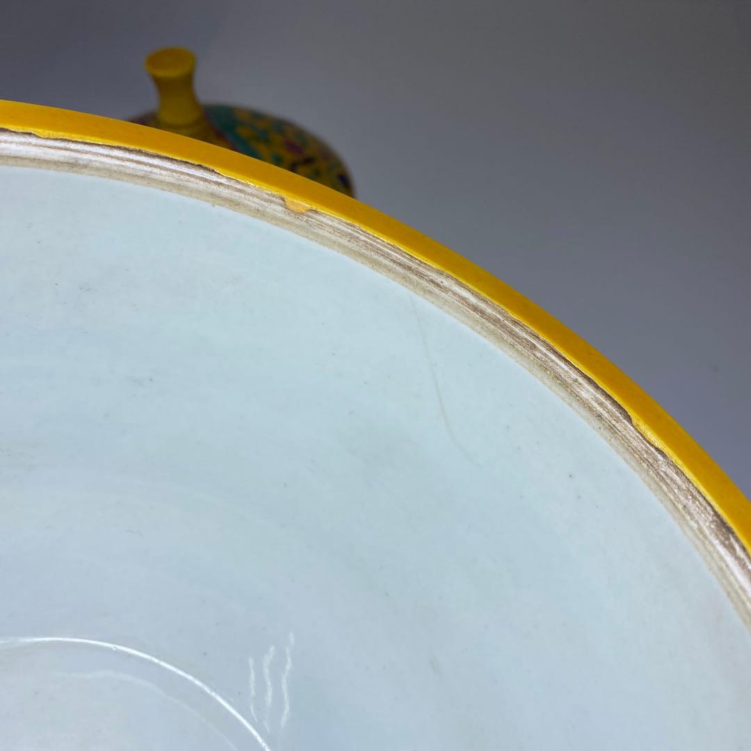 中国美術　龍図蓋物　高さ約20g㎝　東Y7-0331②タヒチ