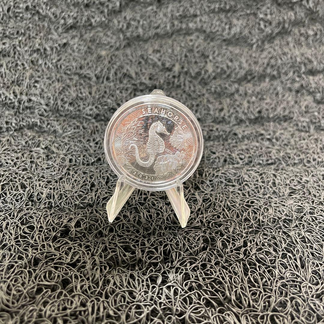 2021年サモア「タツノオトシゴ・シーホース」純銀 1オンス 2021 Samoa Seahorse 1 oz Silver BU