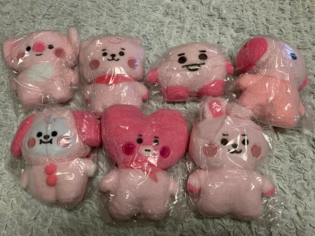 BT21 たっとん ピンク ぬいぐるみ 7体セット BT21 たっとん ピンク ぬいぐるみ 7体セット - アイドル快適
