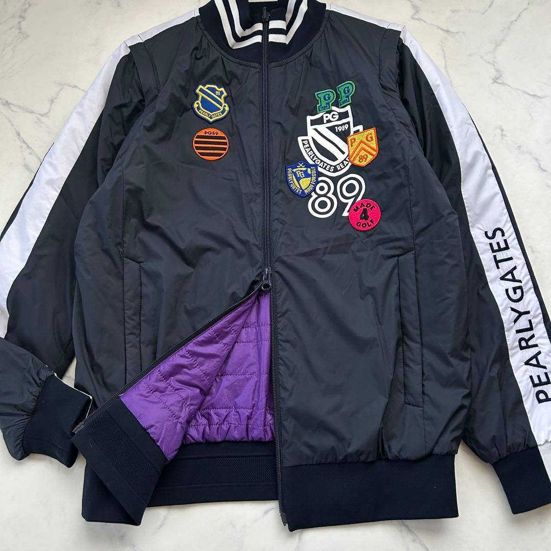 美品 パーリーゲイツ 4ウェイ ブルゾン リバーシブル カタログ掲載商品 ロゴ