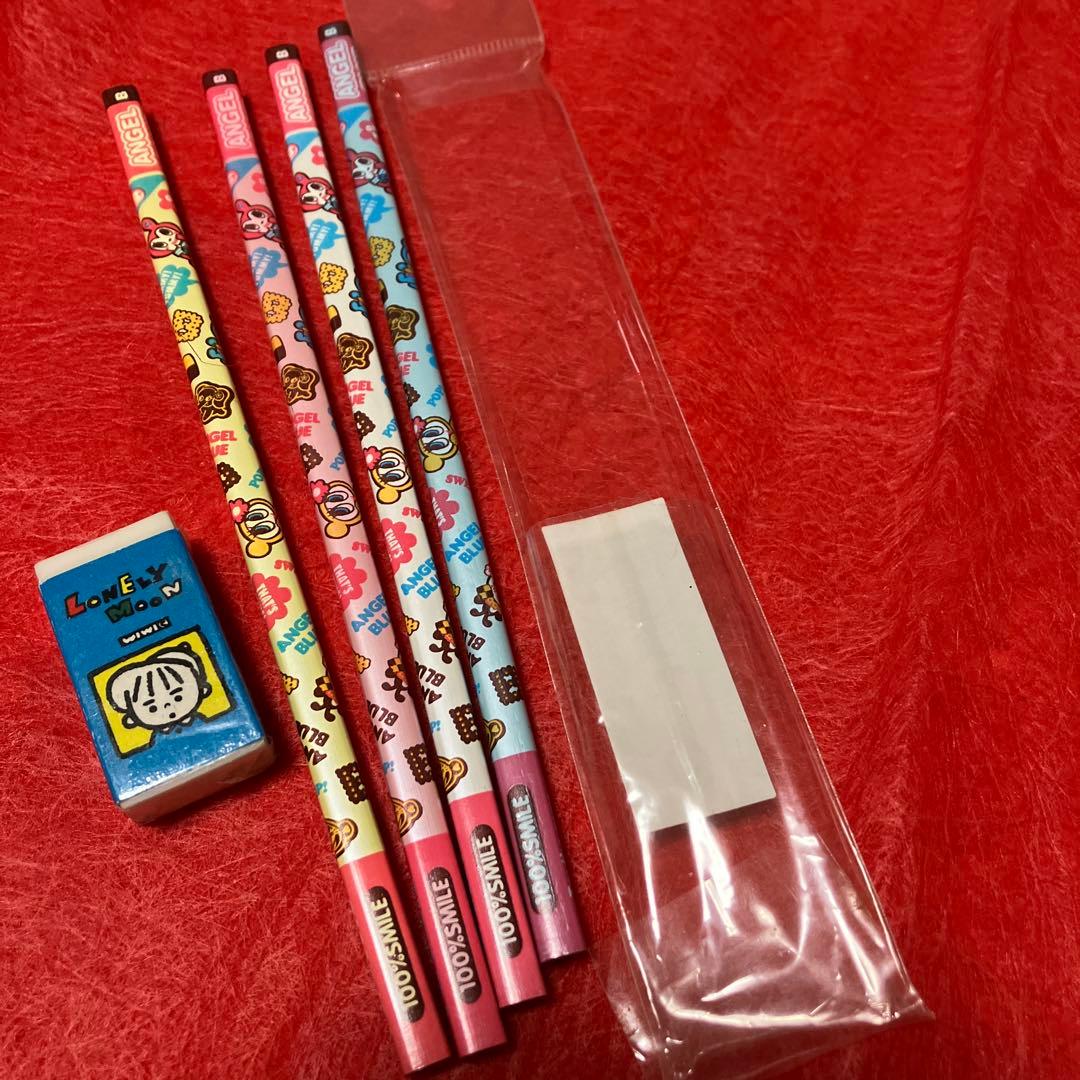 エンジェルブルーえんぴつ サンエックス消しゴム 平成レトロ - メルカリ