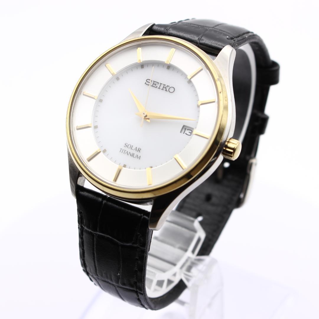 SEIKO ソーラー チタン メンズ 腕時計 廃盤 ドレスウォッチ クラッシック