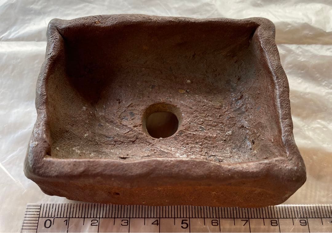 祝峰 盆栽鉢 落款 窯印 祝 (A16)