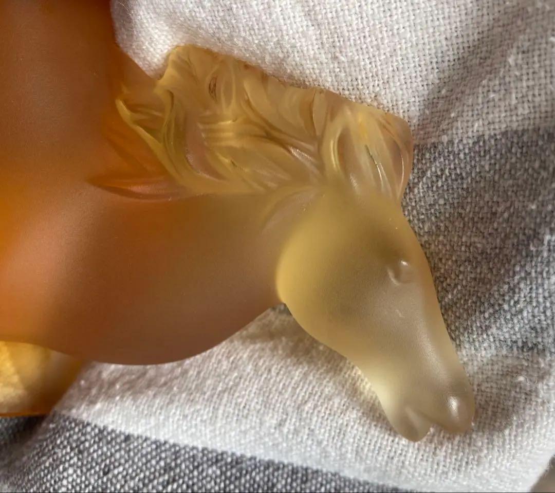 ラリック 馬 置物 アンバー 琥珀 美術品・アンティーク・コレクション