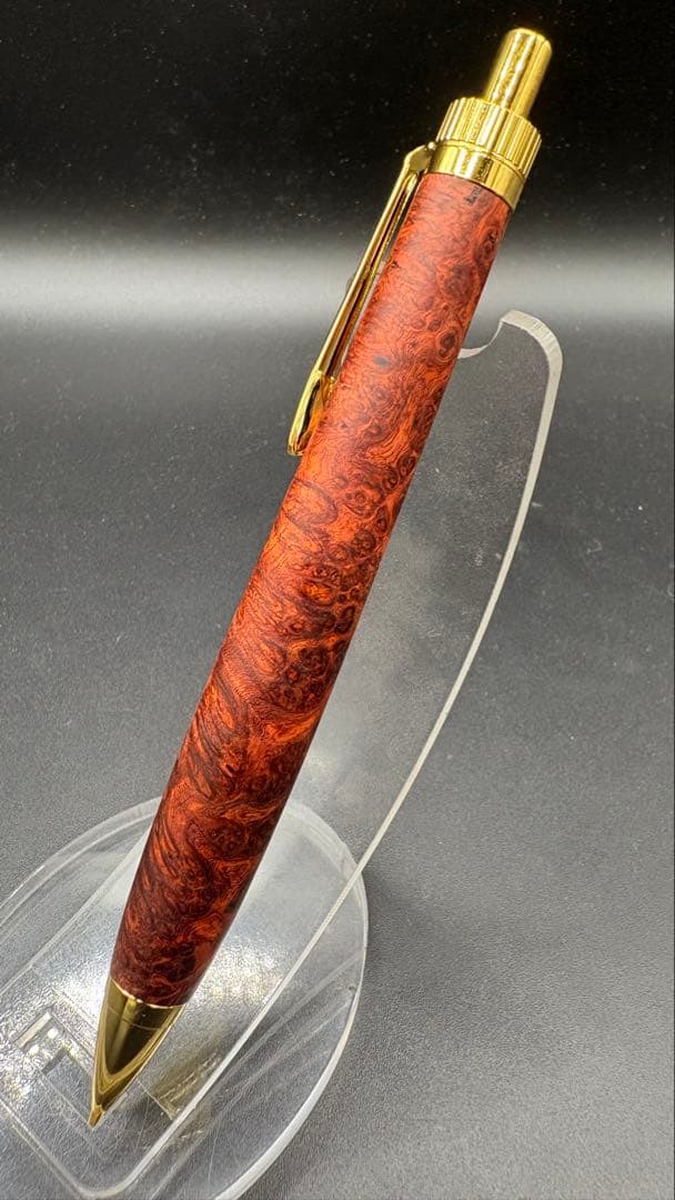 476 超極上 本花梨 瘤杢 木軸シャーペン 木軸ボールペン