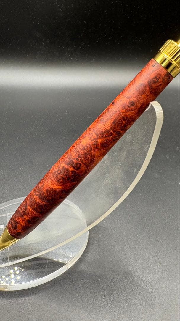 476 超極上 本花梨 瘤杢 木軸シャーペン 木軸ボールペン