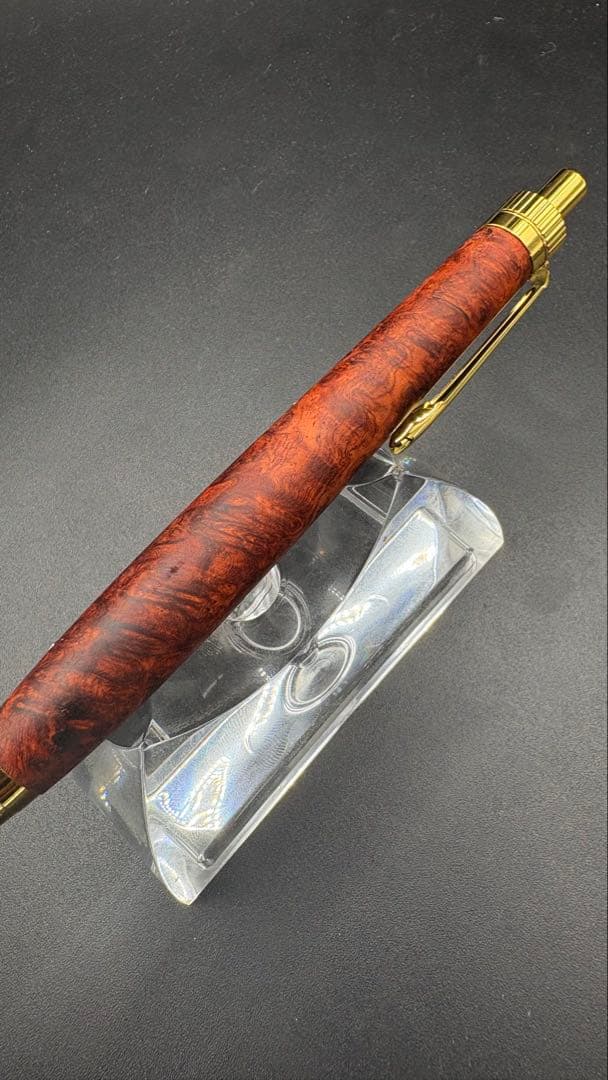 476 超極上 本花梨 瘤杢 木軸シャーペン 木軸ボールペン