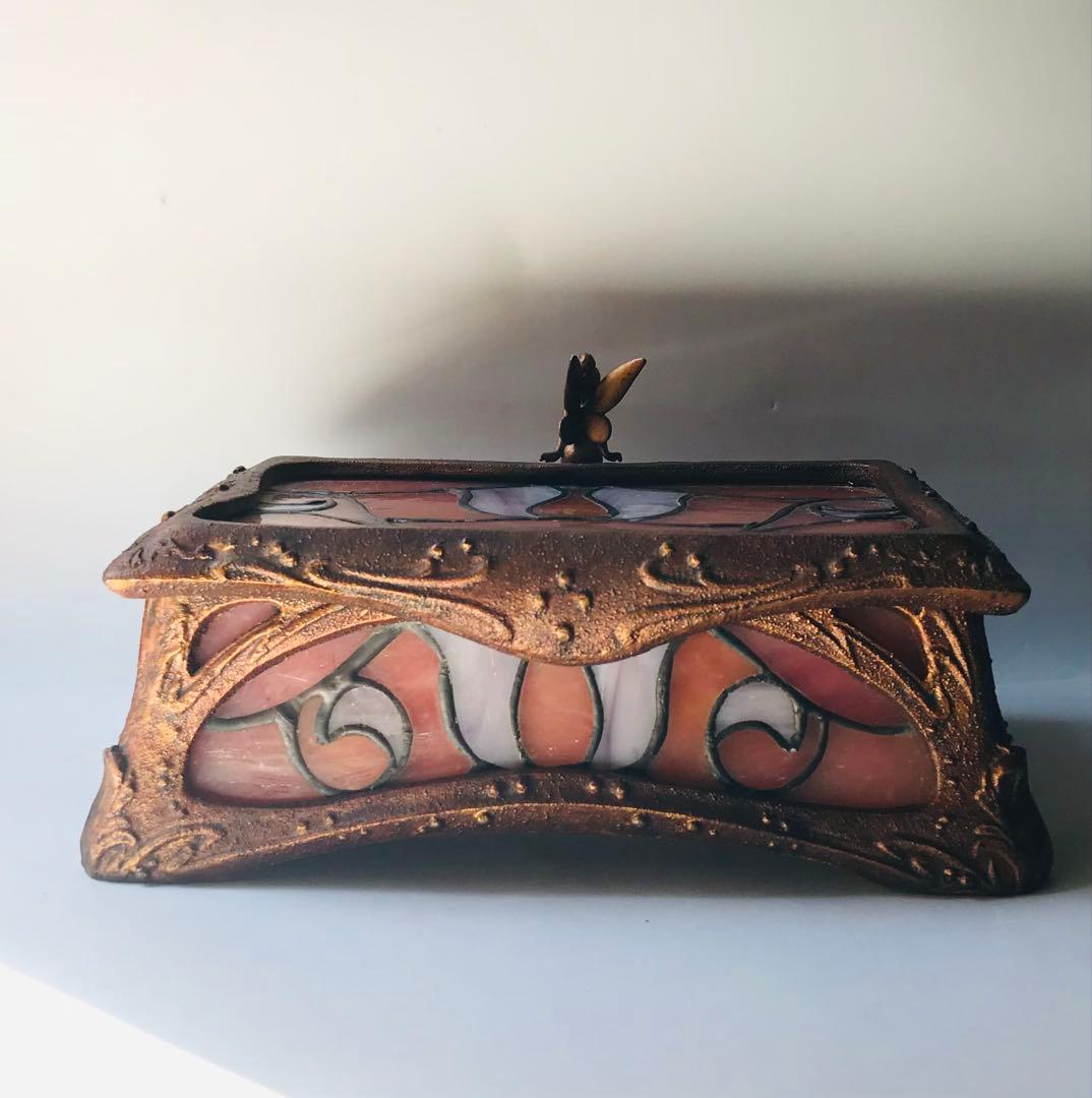 世界限定数】ディズニーティンカーベルステンドグラスジュエリーボックス