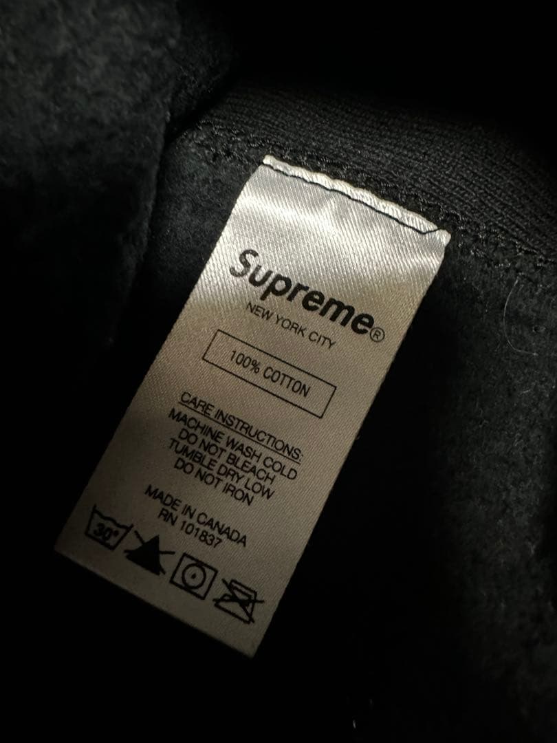 Supreme アーチロゴ　ブラック パーカー XL