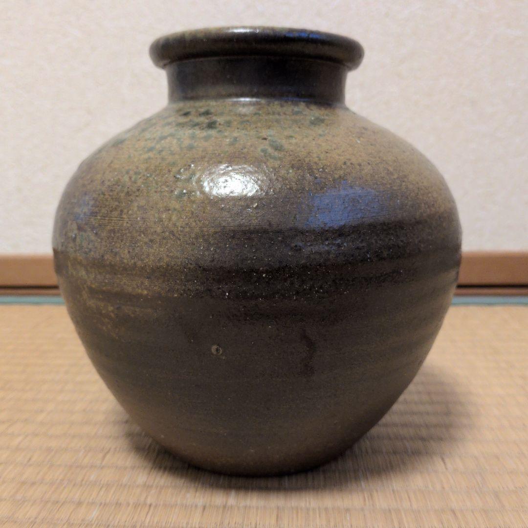 越前焼 国成窯「国成」壺 古壺 骨董品合わせ箱 刻印あり