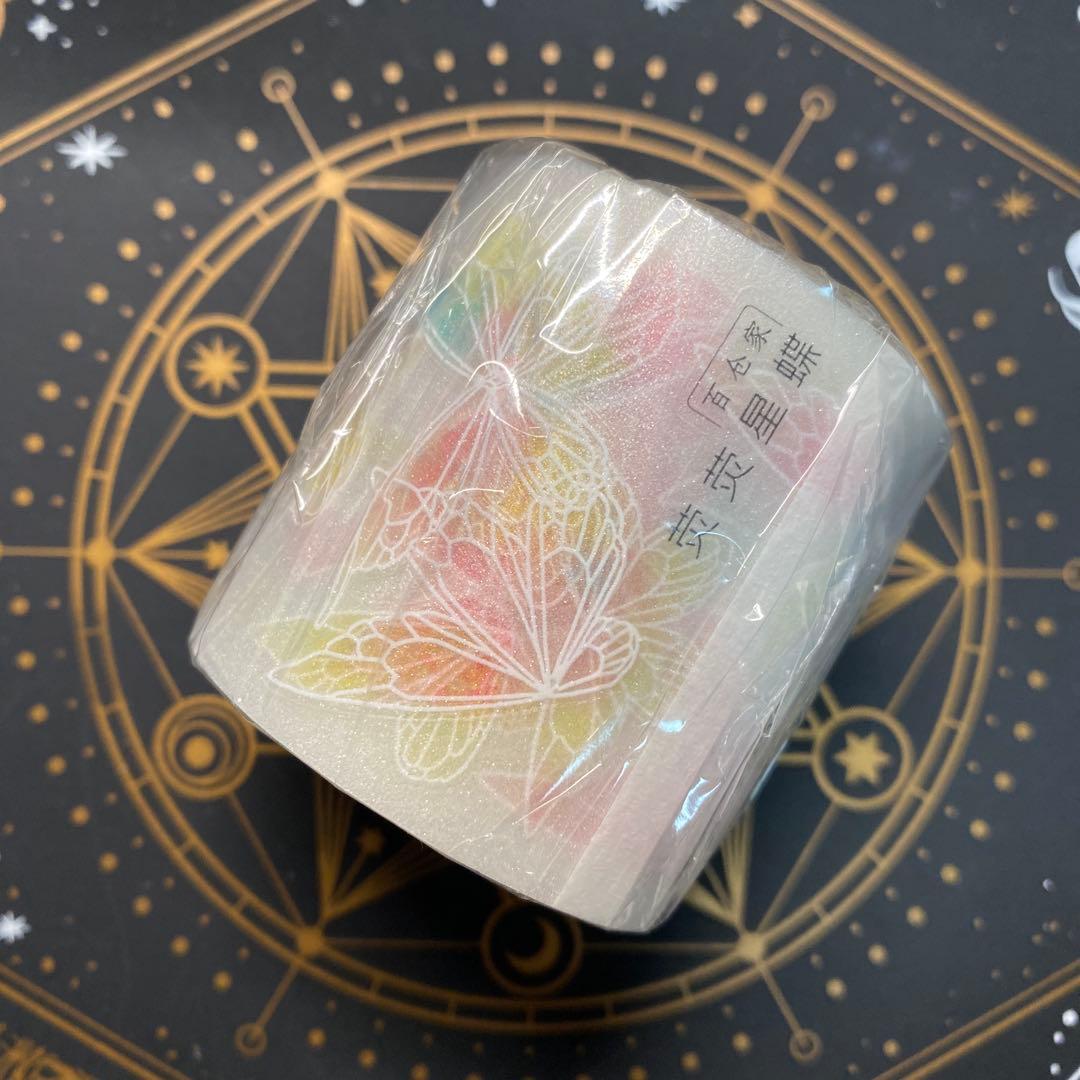 9071】海外 マスキングテープ 6m巻 PETラメ加工+カッティング 蝶々