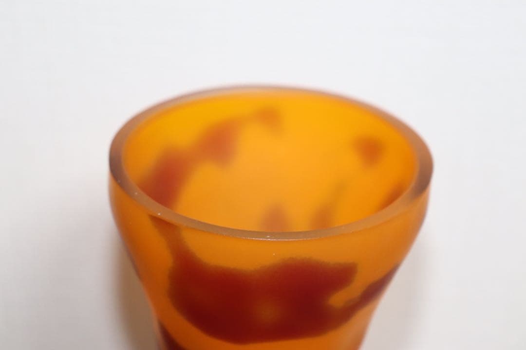 ガレガラス カワセミ紋瓶 送料込み0623