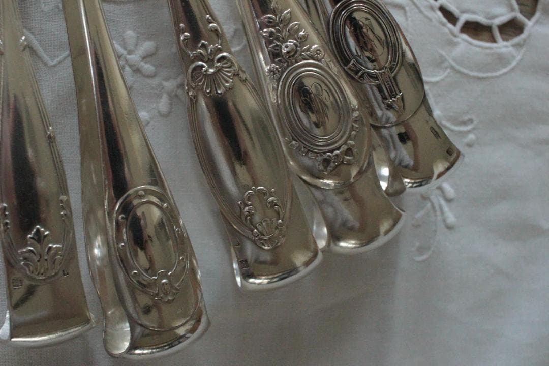 B】シルバーコーティングのトング/野獣の足・フランスアンティーク